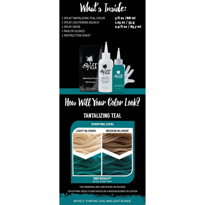Splat Hair Color Kit - 10.28 fl oz - Tantilizing Teal