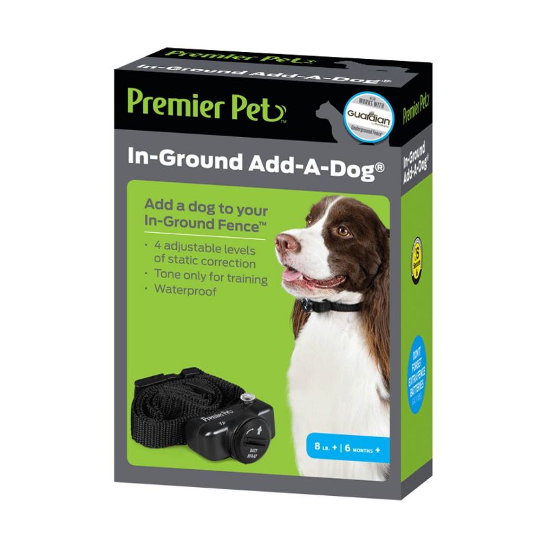 Premier Pet In-Ground Adjustable Add-A-Dog Collar - Black