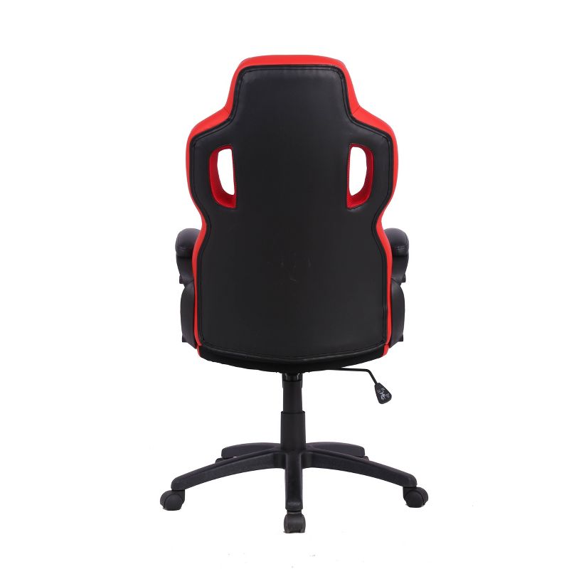 Adjustable Height Game Chair Red/Black - WOVENBYRD