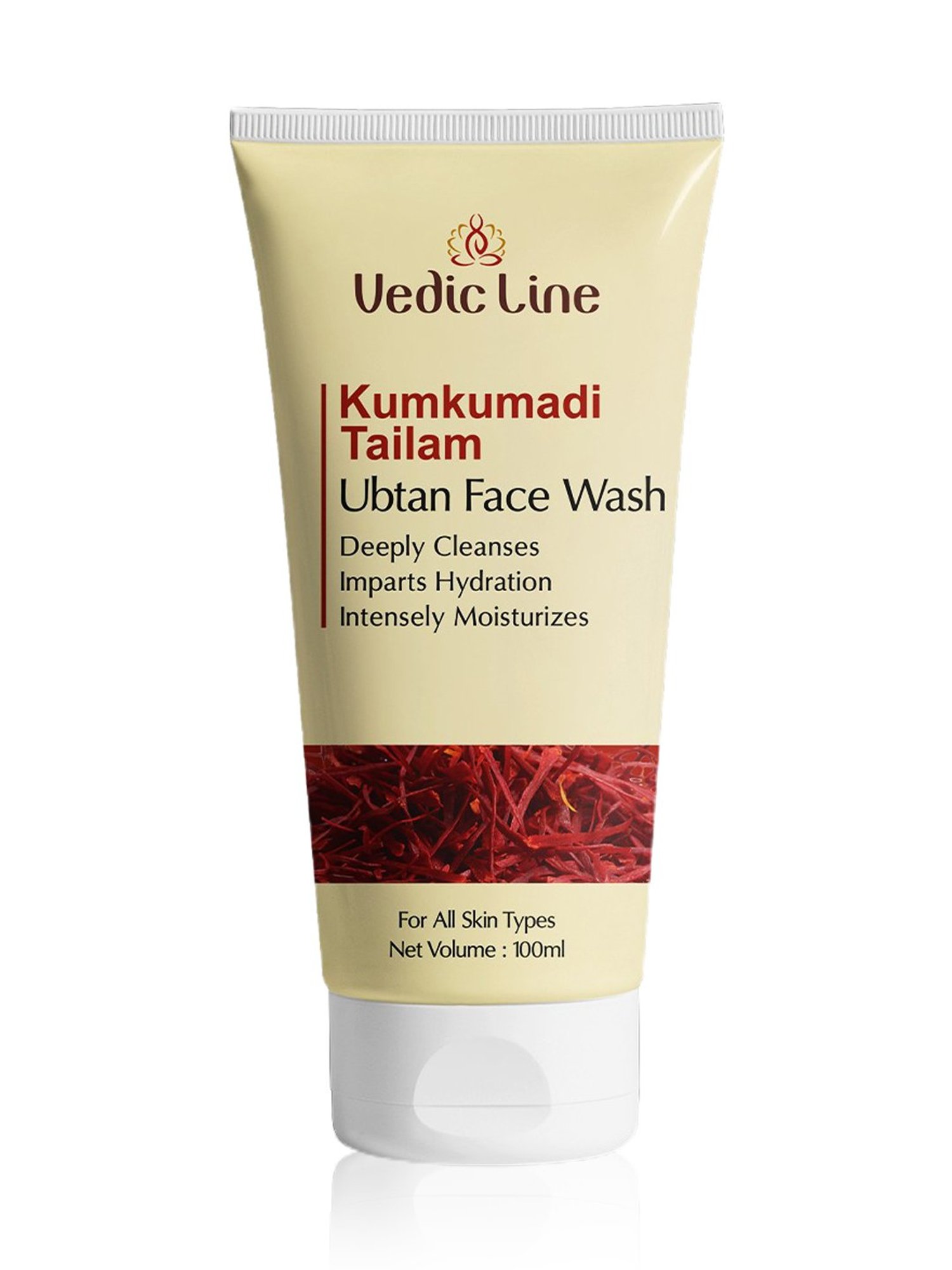 VEDIC LINE Kumkumadi Tailam Ubtan Face Wash - 100 ml