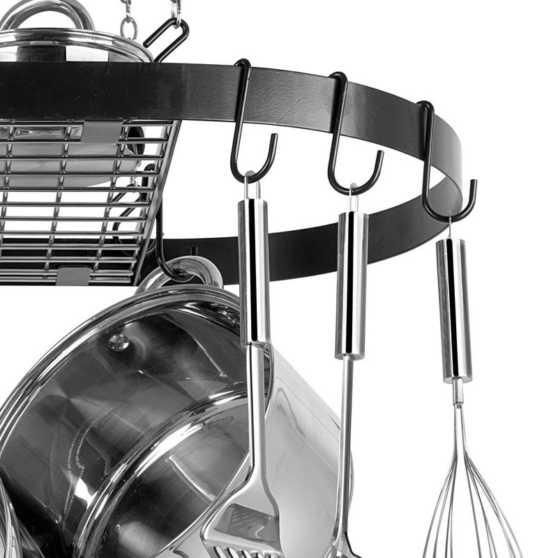 Range Kleen Oval Hanging Pot Rack - Black