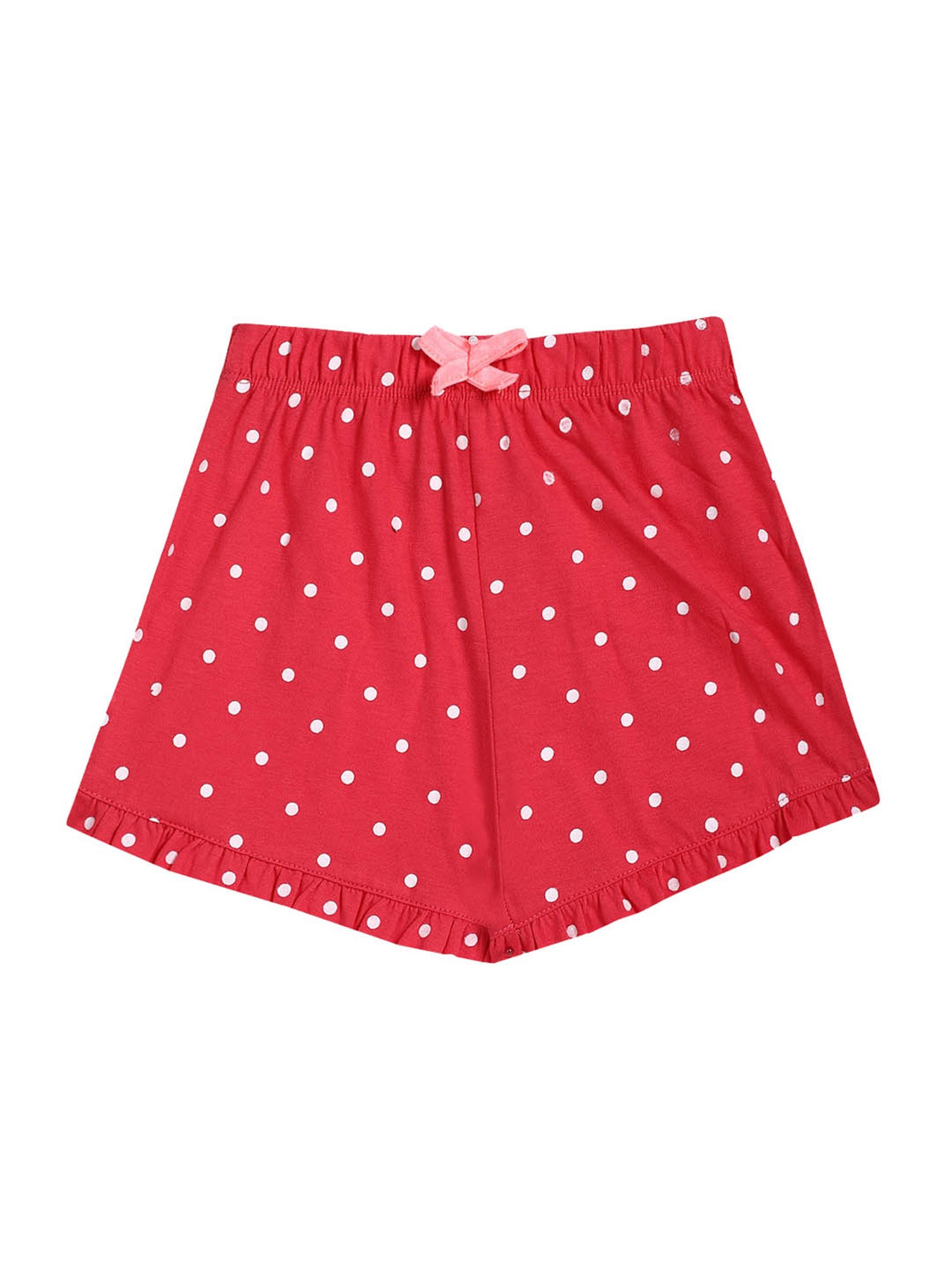 Lazy Shark Kids White & Pink Printed  Top with  Shorts