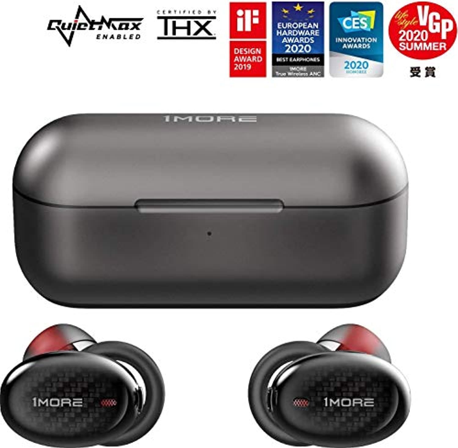1MORE True Wireless Earbuds Active Noise Cancelling, Dual Driver ANC Earbuds with 4 Mics, THX, Wireless Charging Headphone for Phone Calls-EHD9001TA (EHD9001TA-THX)
