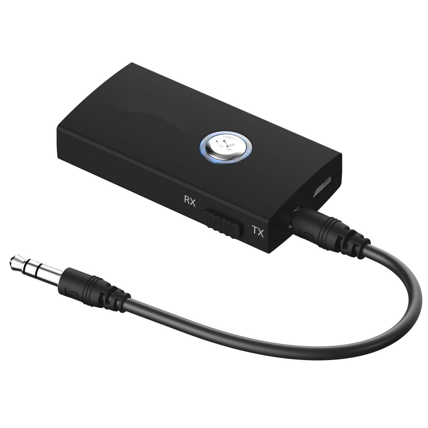 2-In-1 Bluetooth Transmitter and Receiver Wireless Stereo Audio Adapter With 3.5mm Stereo Output for Speakers, Headphone, TV, PC, iPod, MP3 / MP4, Car or Home Stereo, Support 2 Devices
