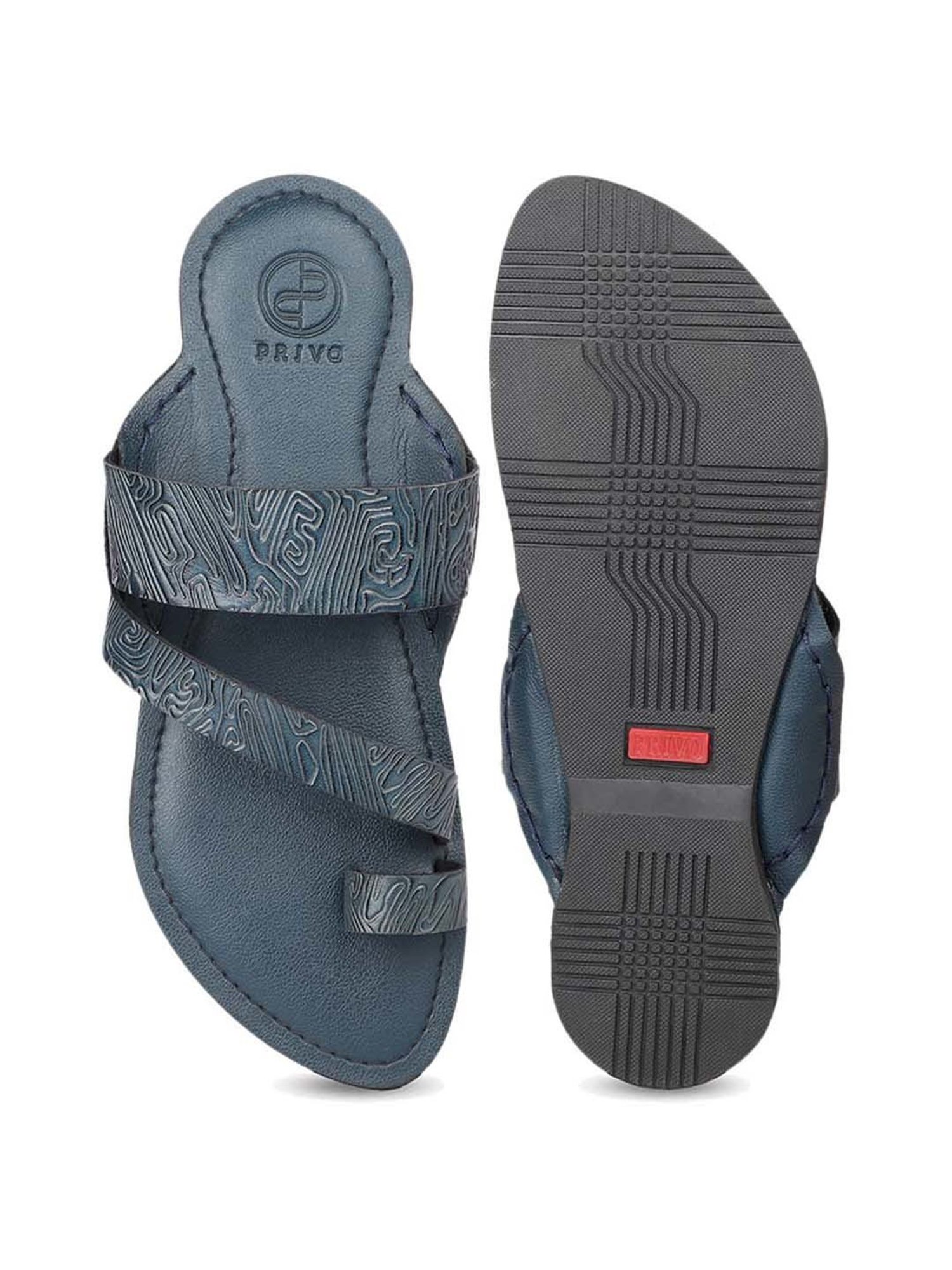 Privo by Inc.5 Men's Blue Toe Ring Sandals