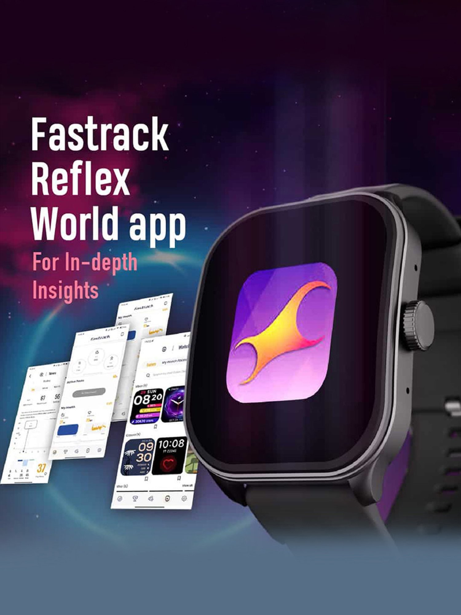 Fastrack Reflex Power BT Calling Smartwatch with 1.96 inch Super AMOLED Arched Display (Green)
