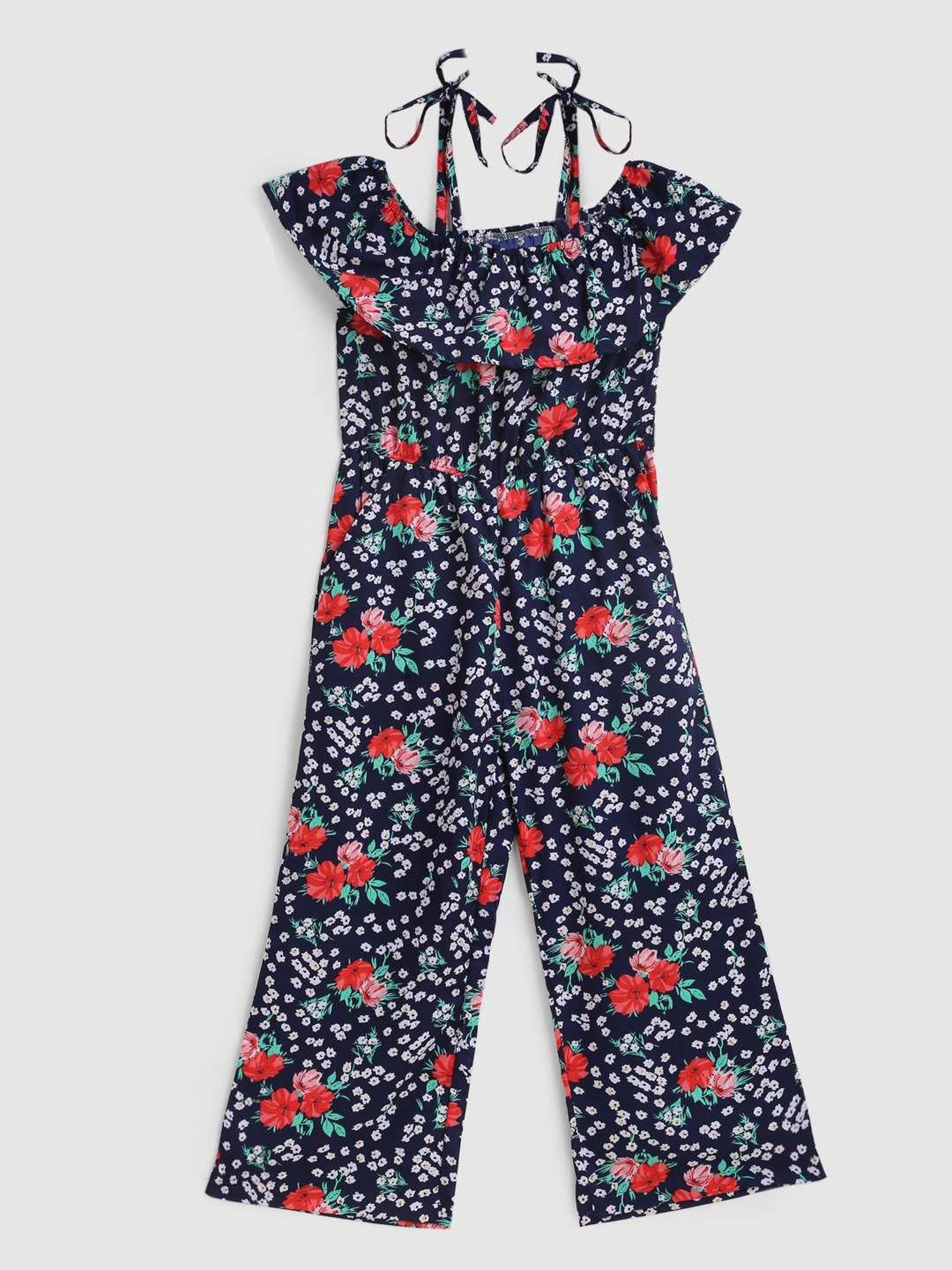 Kids Craft Navy Floral Printed Jumpsuit
