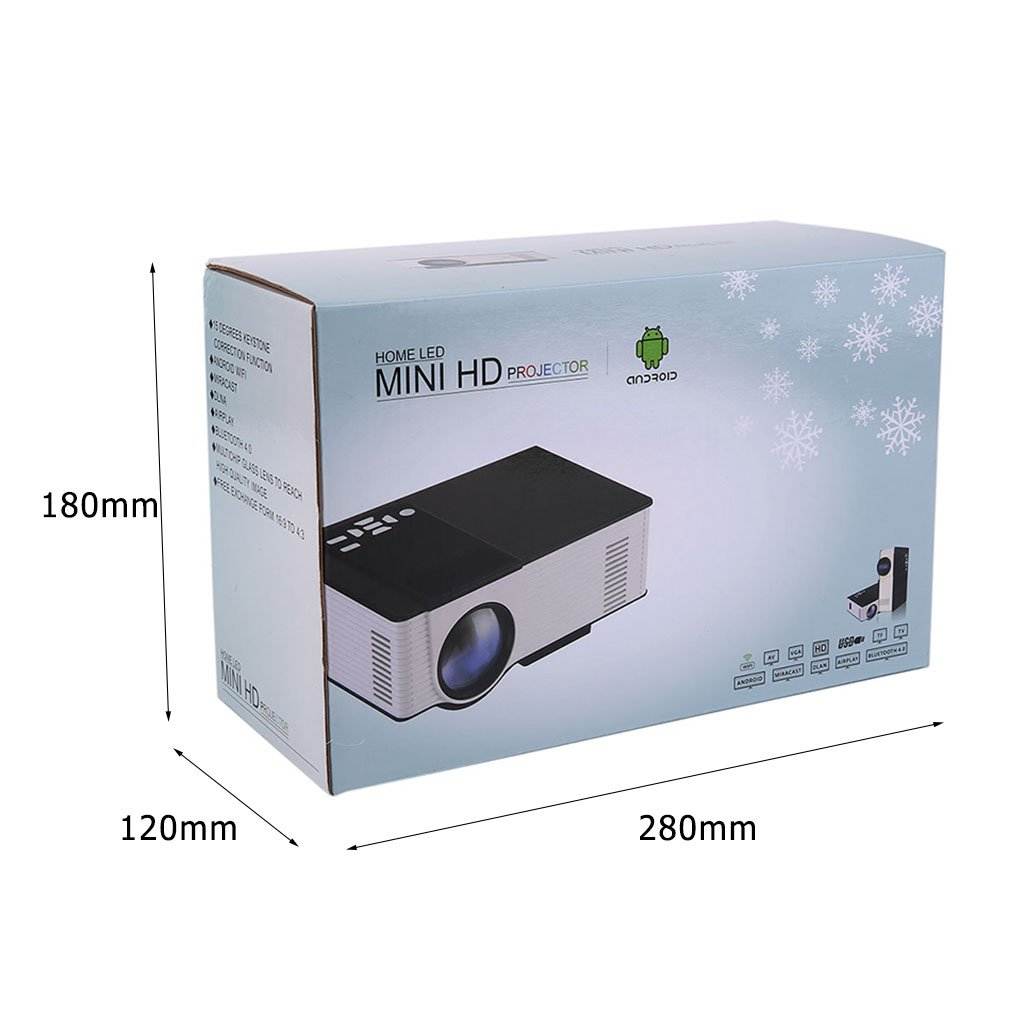 HD 1080p 3D Wifi LED Projector Home Theater Cinema Business Data Show Digital