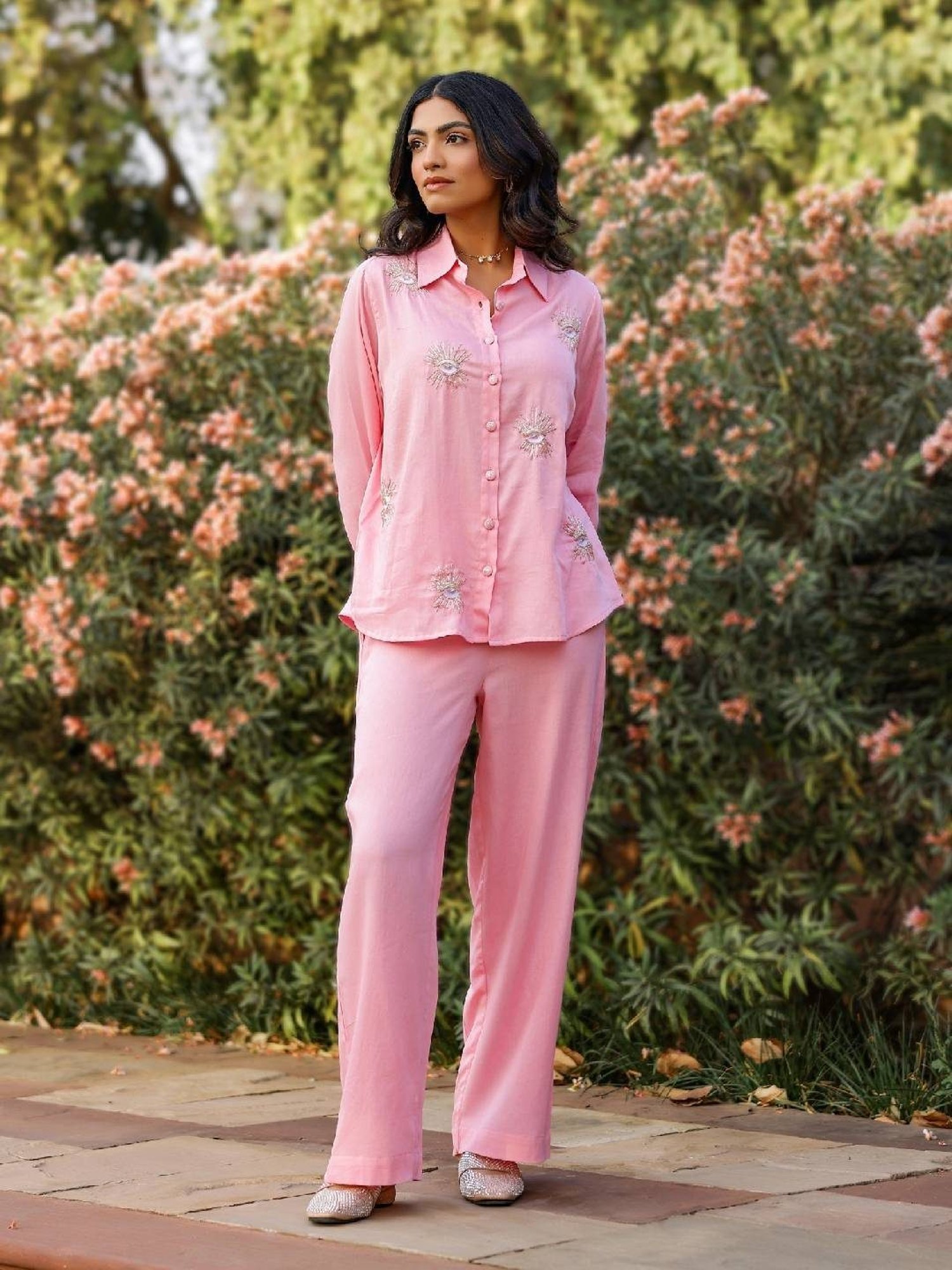 Gulaal Pink Frida Printed Shirt