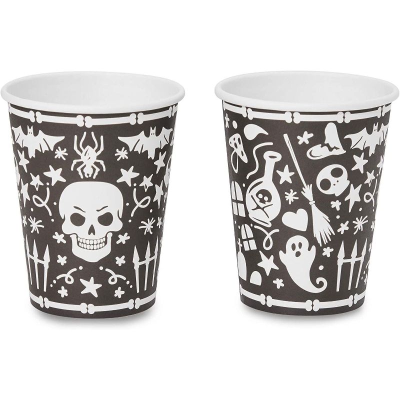 Spooky Central 74 Piece Halloween Tombstone Party Supplies - Tablecloth, Banner, Plate, Napkin, Cup & Cutlery