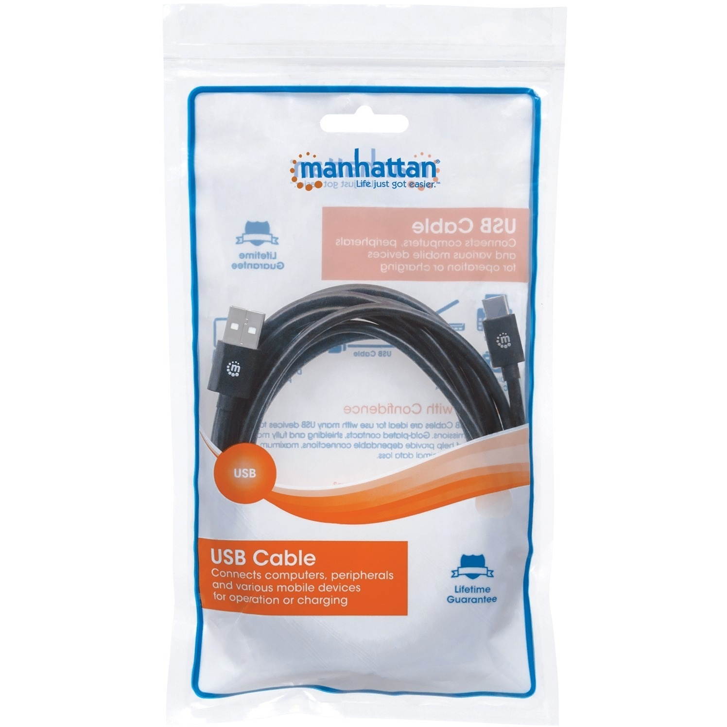 Manhattan Products 354929 Manhattan[r] 354929 Usb-c[tm] Male To Usb-a Male Cable, 6ft