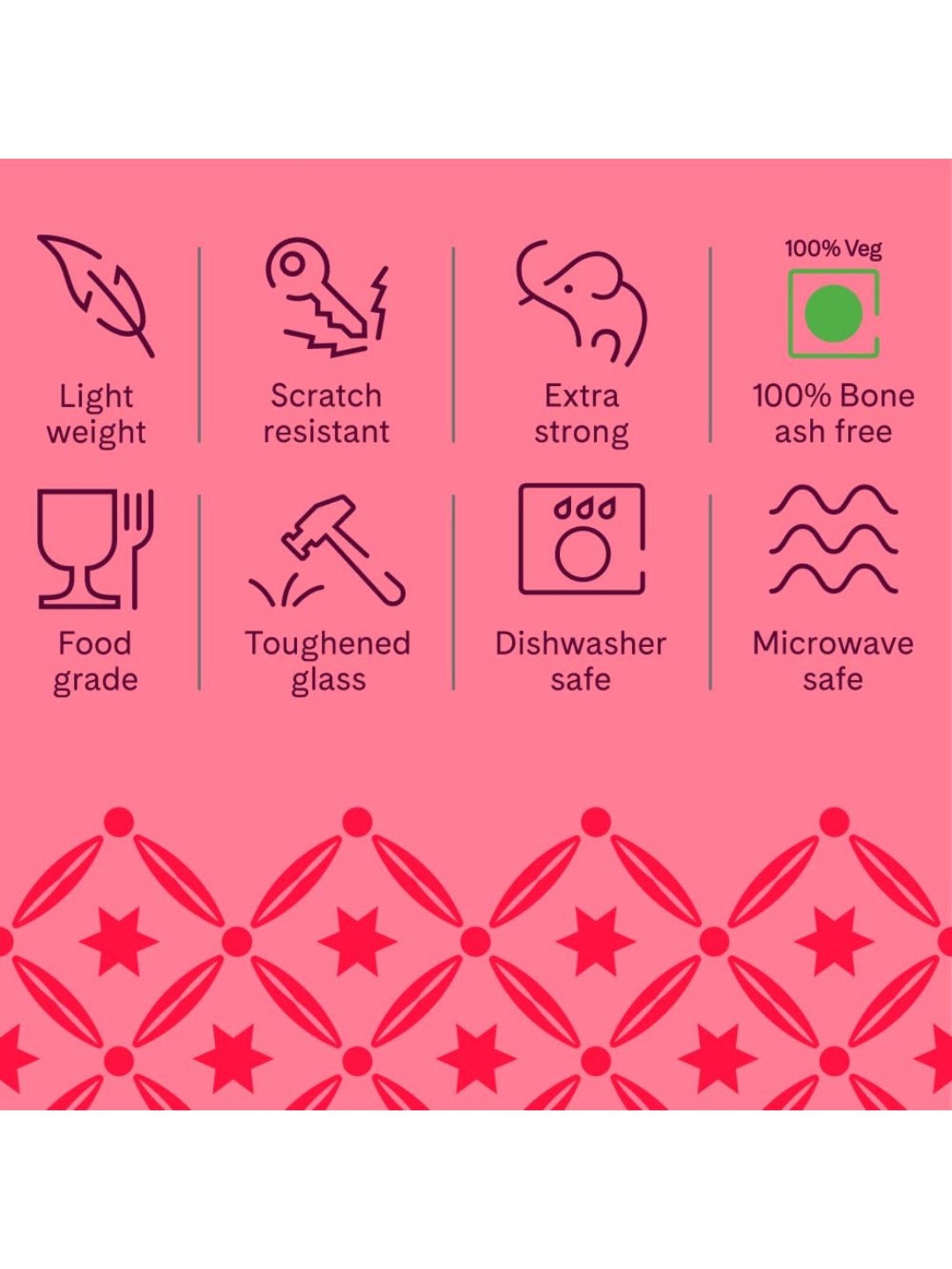 Larah by Borosil Blue Opalware Lunch Box with Lunch Bag