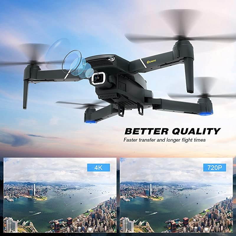 E520 Drone with 4K Camera Live Video,WIFI FPV Drone for Adults With 4K HD 120&deg; Wide Angle Camera 1200Mah Long flight time Auto Hover Foldable RC Drone Quadcopter