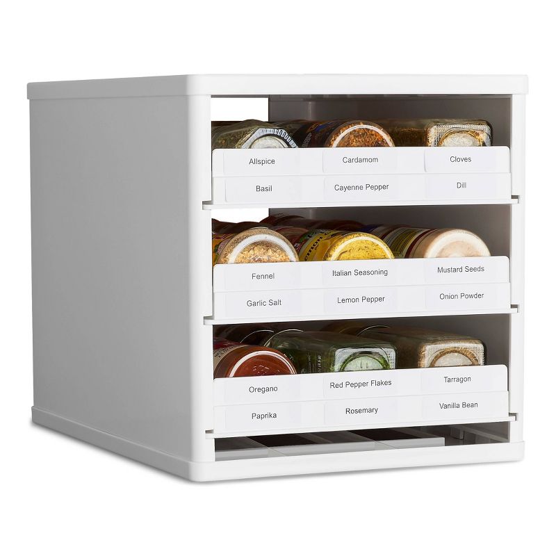 YouCopia SpiceStack Original 18-Bottle Spice Organizer White