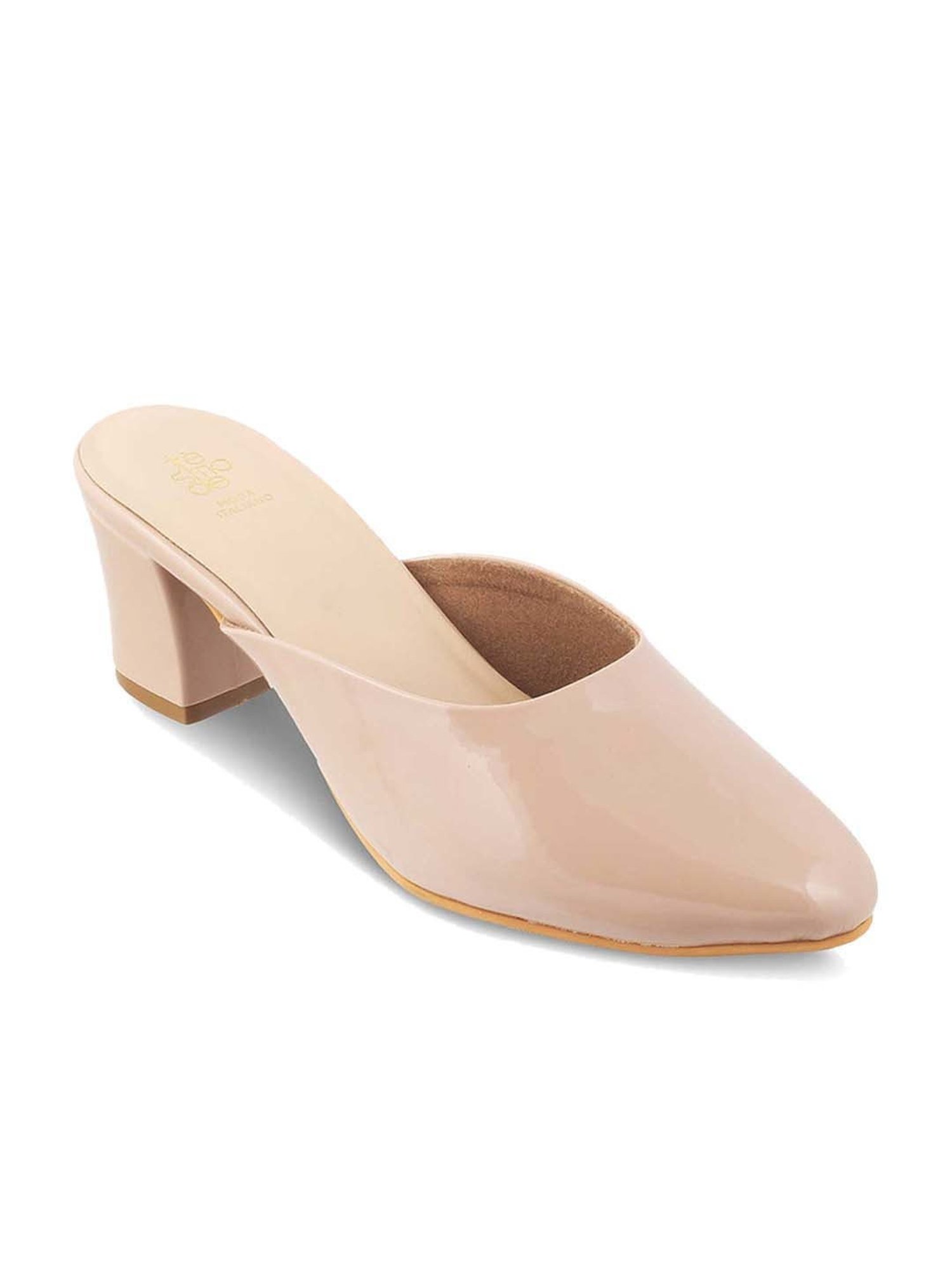 Tresmode Women's Beige Mule Shoes