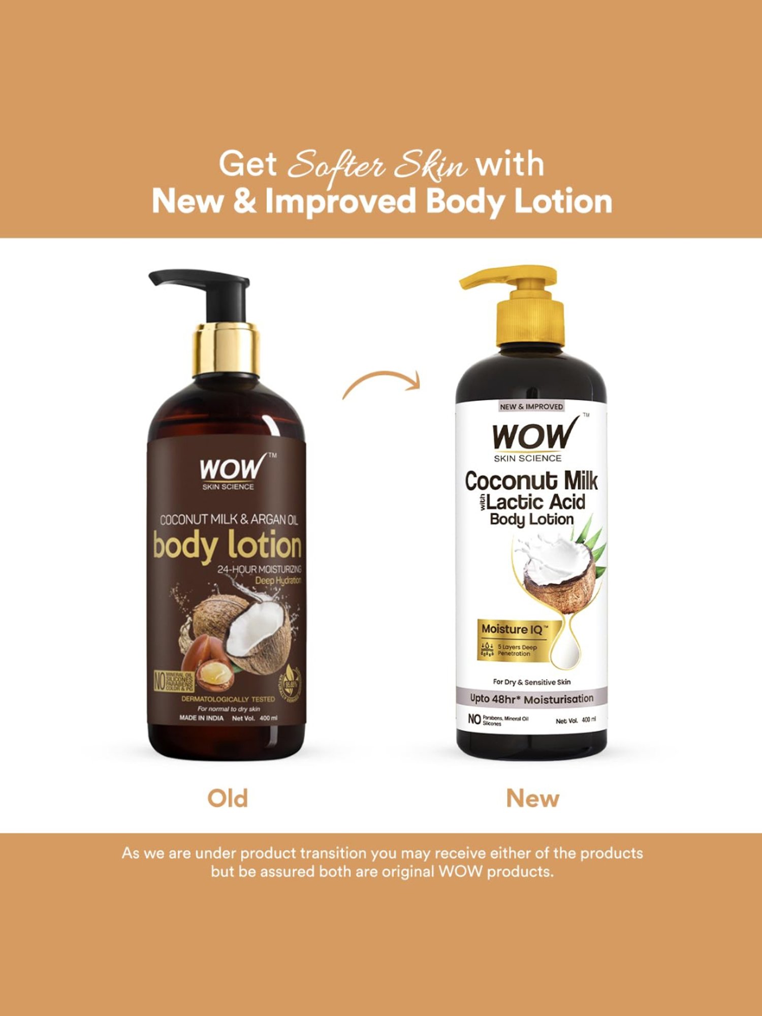 Wow Skin Science Coconut Milk with Lactic Acid Body Lotion - 400 ml