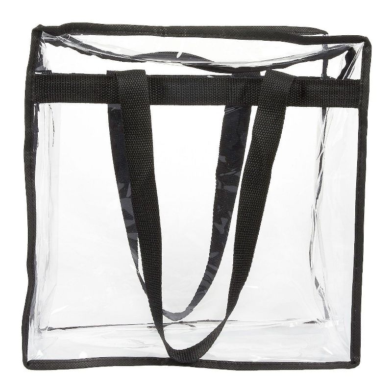 2-Pack Transparent Bag - Clear Tote Bag with Zipper - Stadium Approved 11.75" x 11.5" x 5.75"