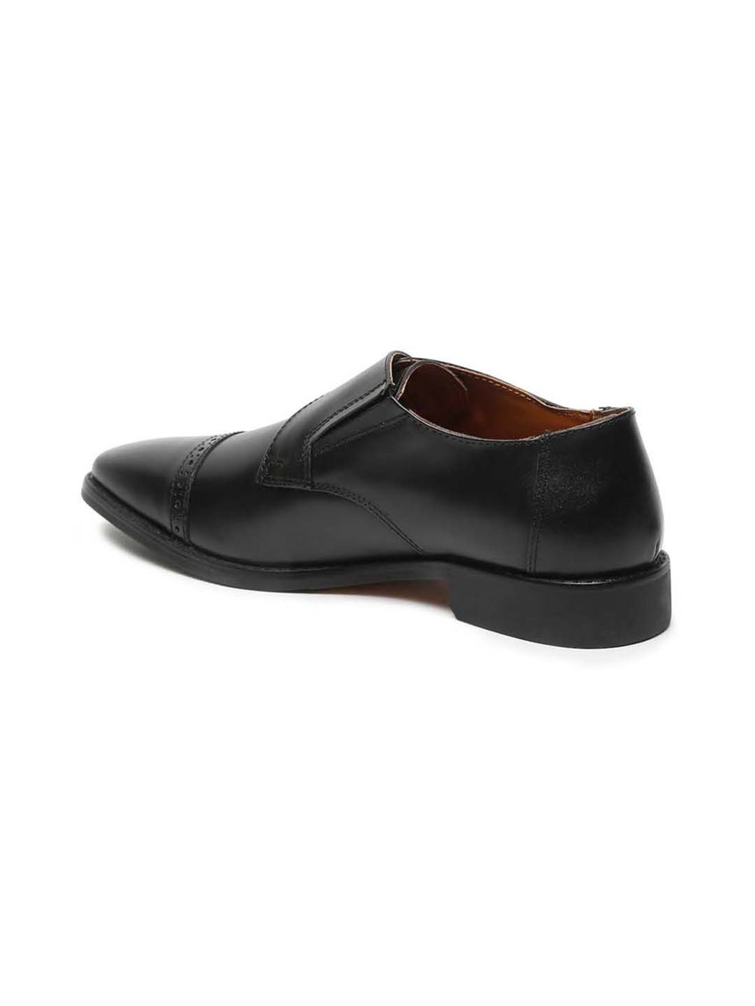Louis Stitch Men's Black Monk Shoes