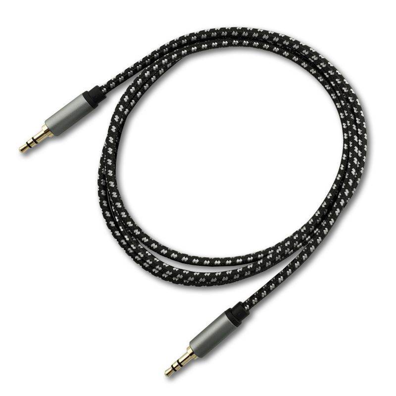 SatelliteSale 3.5mm Male to Male Nylon Audio Stereo Cable 6 Feet
