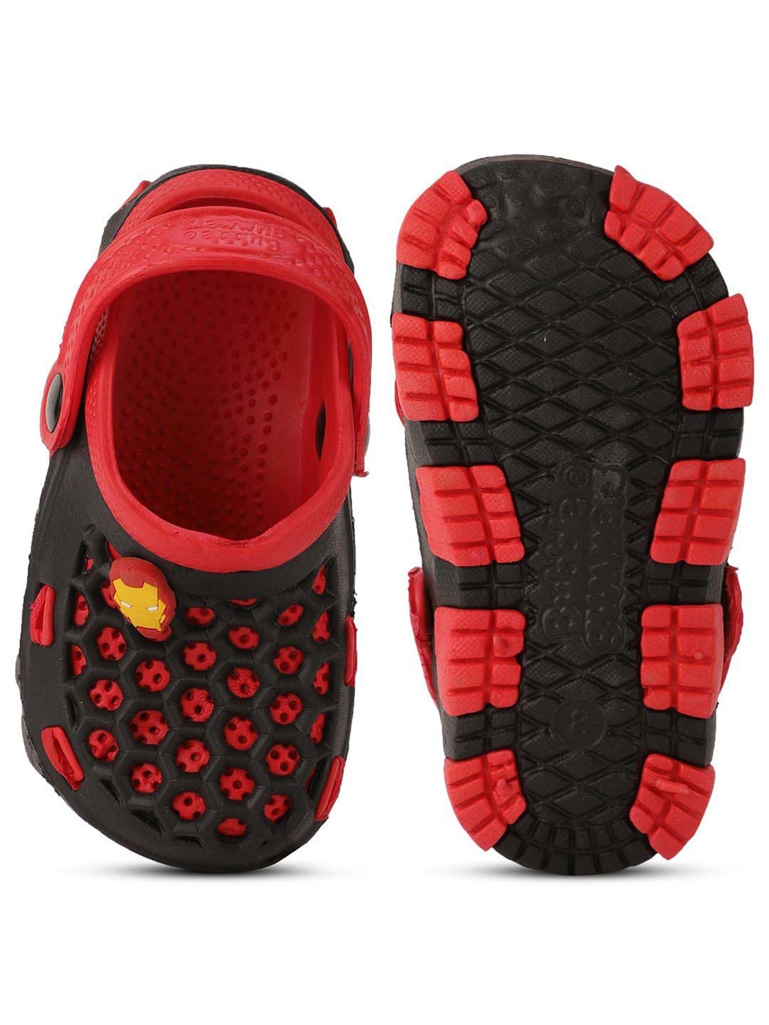 Disney by Bata Kids Grey & Red Back Strap Clogs