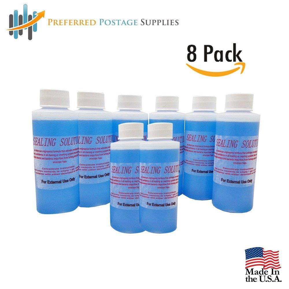 Money Saver Eight Pack Preferred Postage Supplies Eight Pints (128 Oz Total) Sealing Solution Compare to Pitney Bowes E-Z Seal 601-1