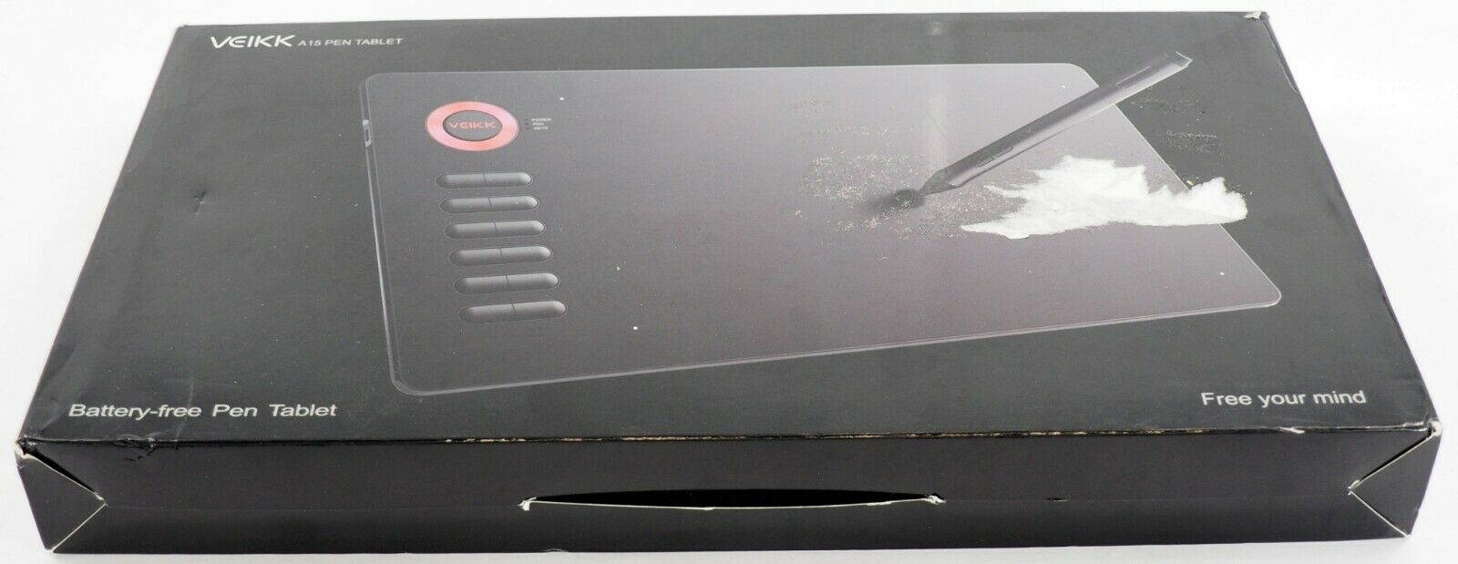 VEIKK Graphics Drawing Tablet A15 Digital Battery-Free Pen and 12 Shortcut Keys