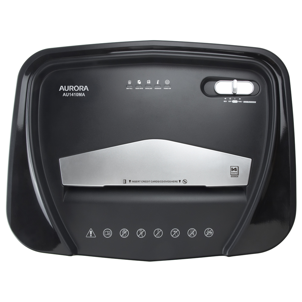 Aurora AU1410MA Professional Grade High Security 14-Sheet Micro-Cut Paper/ CD and Credit Card Shredder/ 30 Minutes Continuous Run Time
