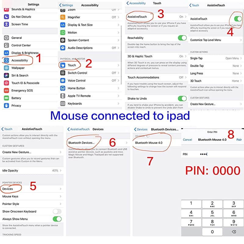 Bluetooth Mouse for Mac Laptop Wireless Bluetooth Mouse for MacBook Pro MacBook Air Chromebook MacBook iPad Bluetooth Sliver Black