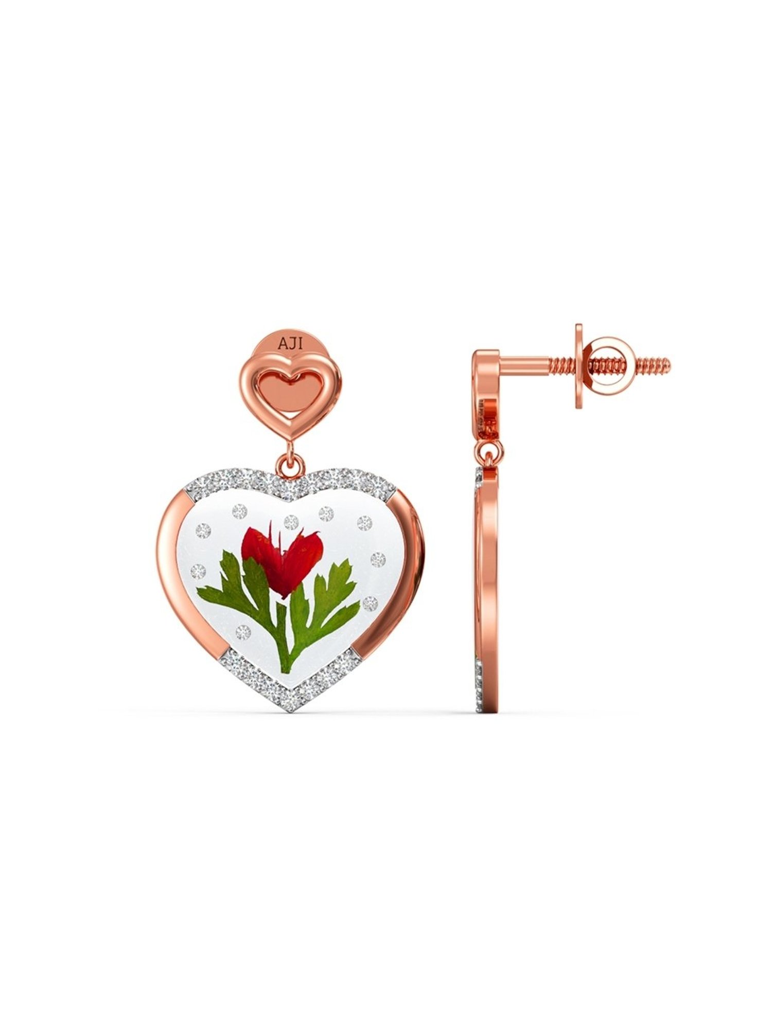 Joyalukkas 18k Gold Pleasing Diamond Drop Earrings