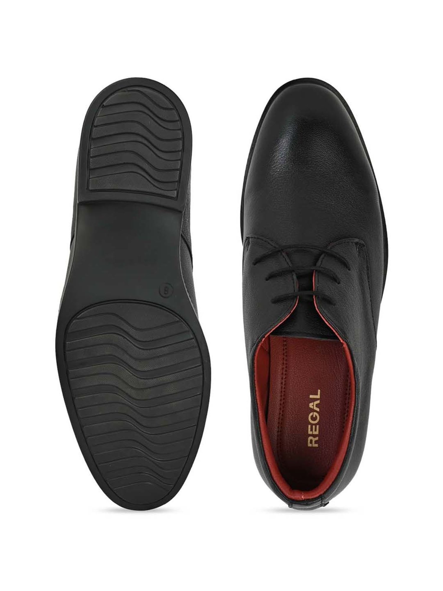 Regal Men's Black Derby Shoes
