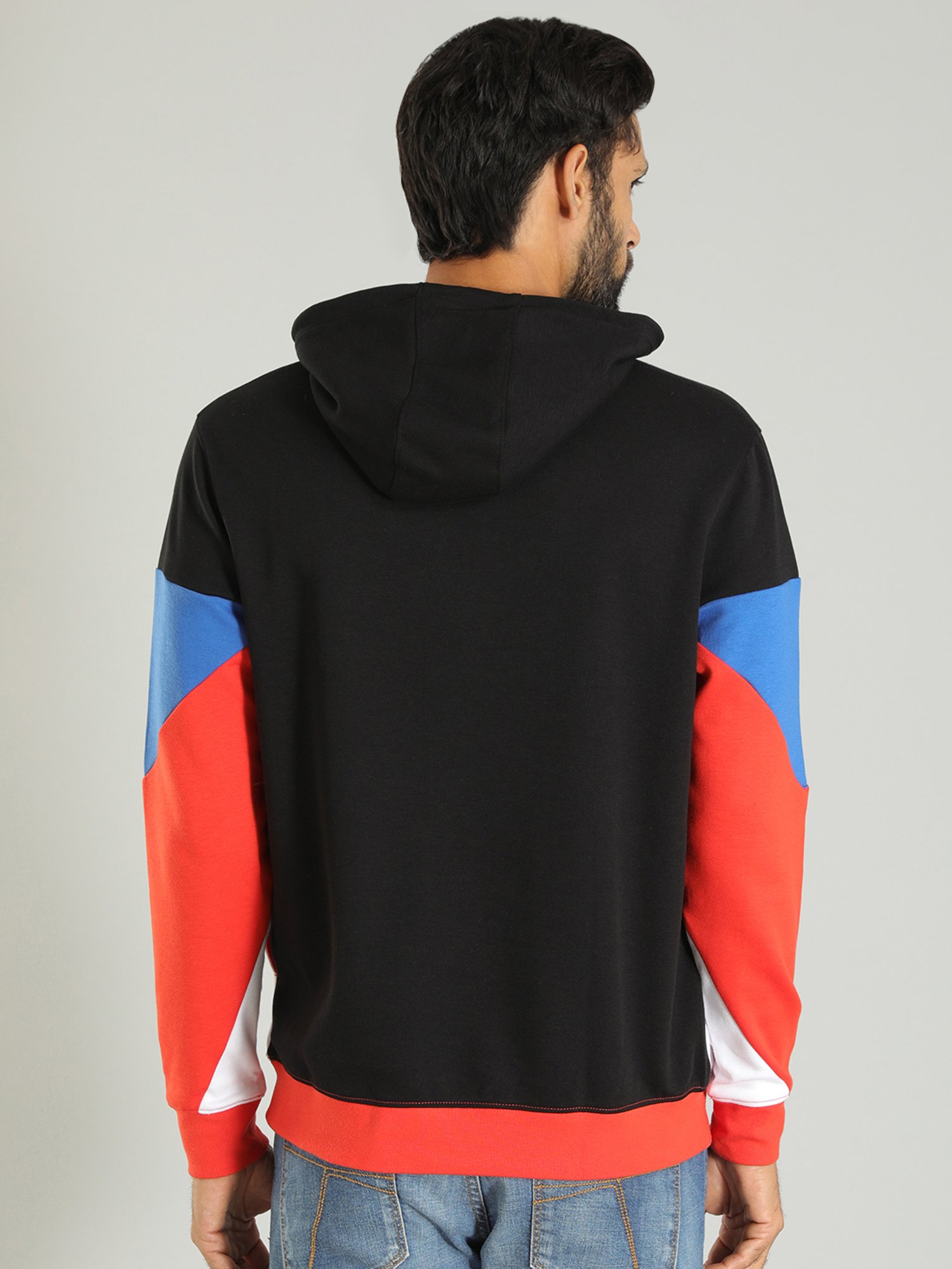 Indian Terrain Multicolor Regular Fit Hooded Sweatshirt