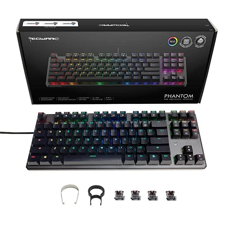 Phantom 87 Key Mechanical Keyboard RGB led Outemu RED Switch