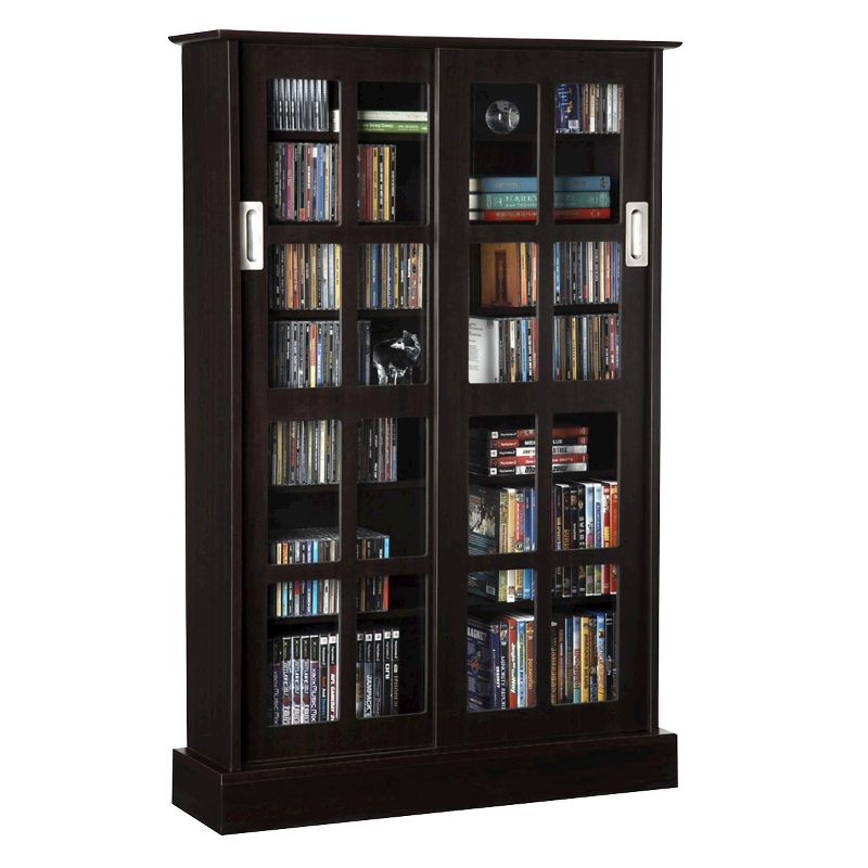Windowpane Cabinet Media Storage Espresso 49" - Atlantic