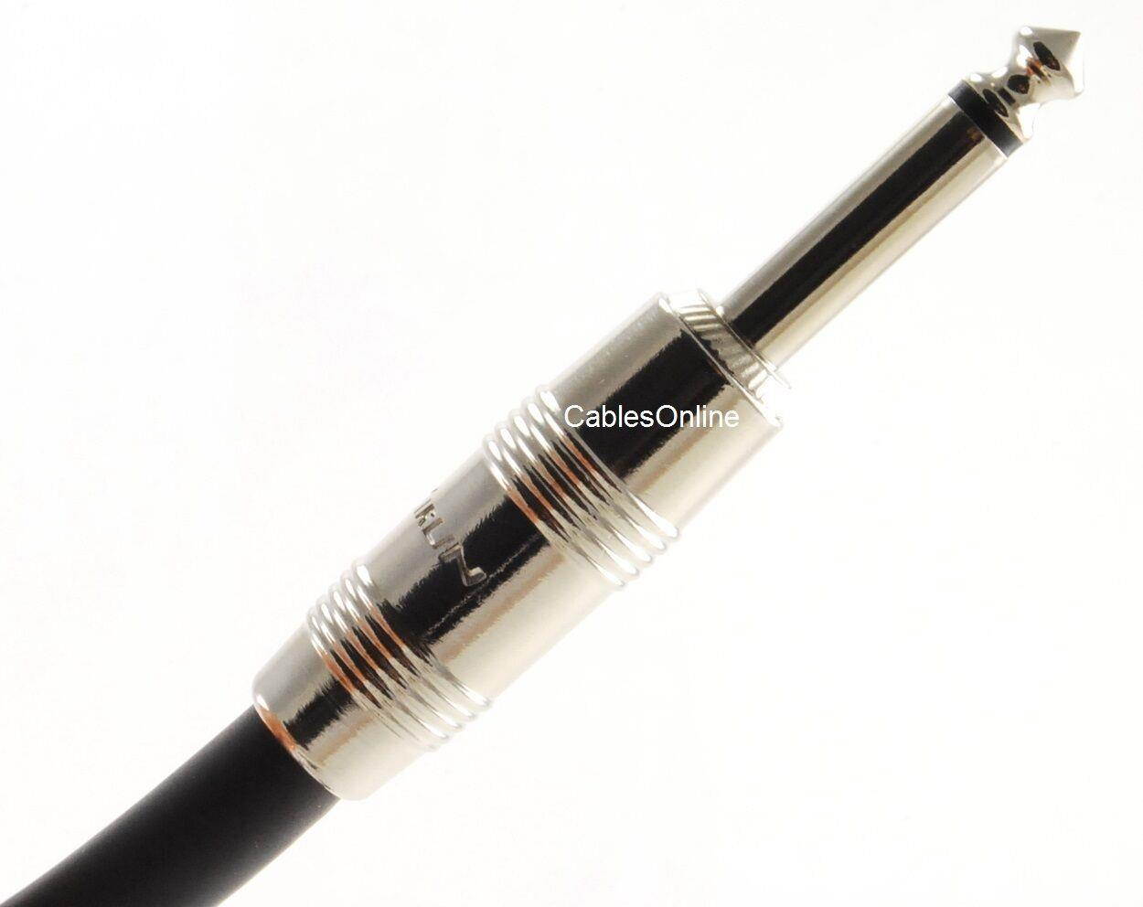 100ft Kirlin 1/4" Mono TS Male to Male 16AWG 8.2mm OD Flexible Speaker Cable