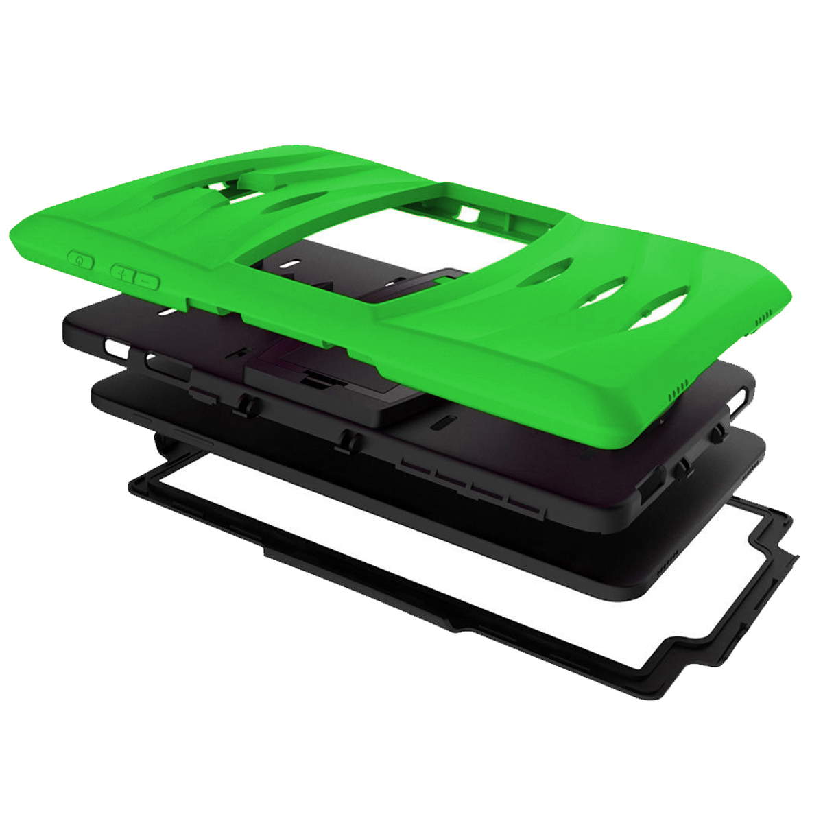 KIQ Heavy Duty Military Armor Case, Tablet Cover, Built-in Kickstand, cut-outs for camera and charging ports For Samsung Galaxy Tab A 8.0 SM-T350 (2015) (Purple)