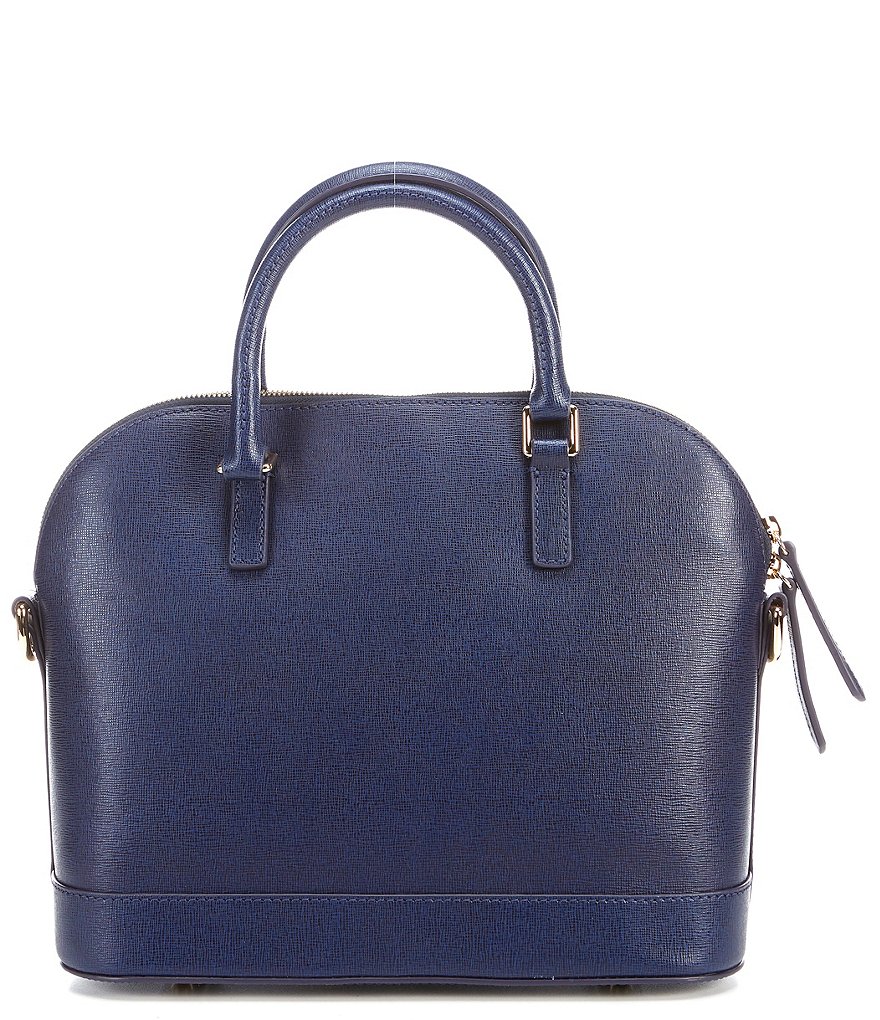 Dooney & Bourke Saffiano Collection Bugatti Dome Zip Satchel Bag