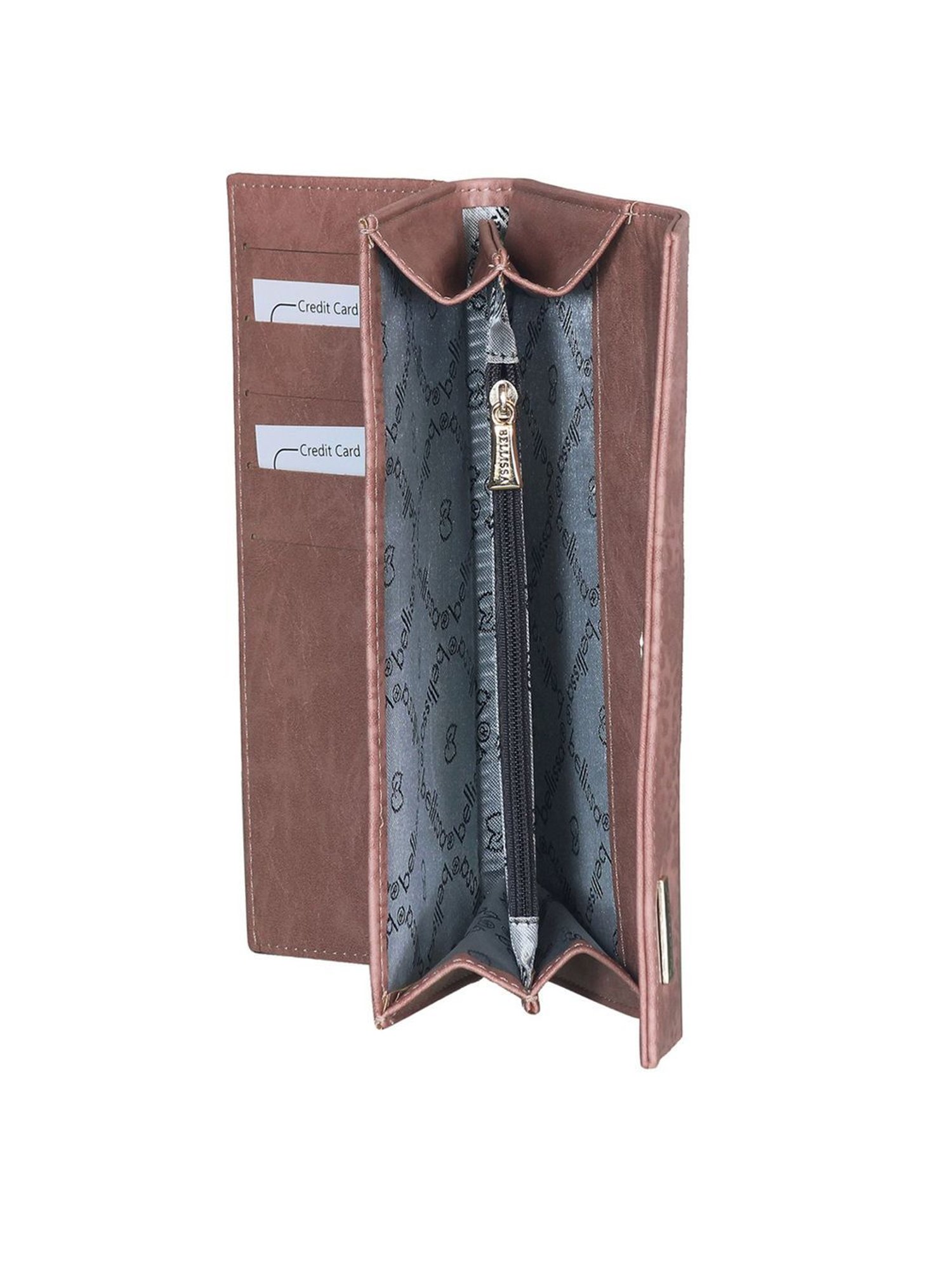 Bellissa Nude Printed Premium Tri-Fold Wallet for Women