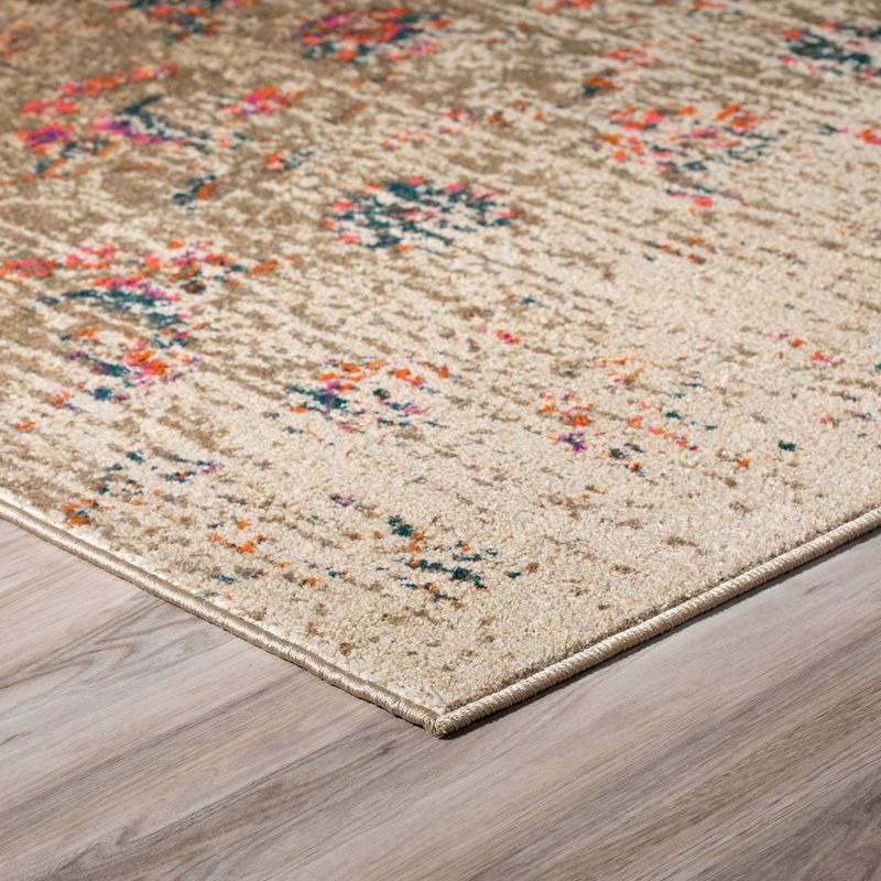 7'10"X10'8" Ivory Damask Woven Area Rug - Addison Rugs