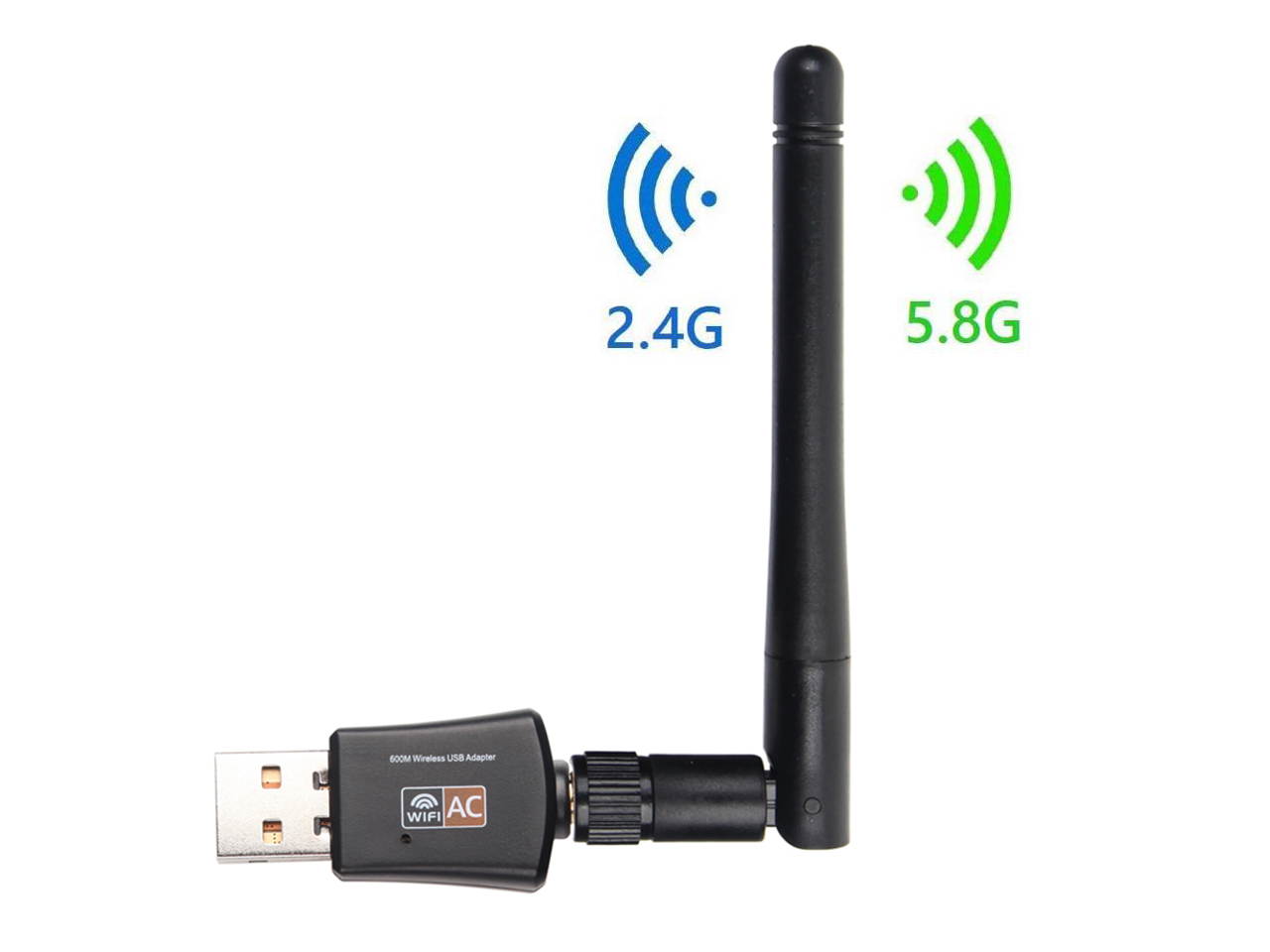 600Mbps USB WiFi Adapter, AC600 Dual Band Wireless USB Adapter 2.4G 5.0G High Gain 2dBi Antenna 802.11ac,Mini Wireless Network Card Supports Windows 10 8 7 Vista XP, Mac OS,Linux