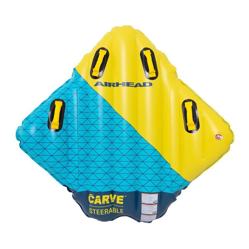 Airhead AHCV-11 Carve Steerable 1 Person 62x57 Inch Inflatable Boat Towable Water Inner Tube Raft