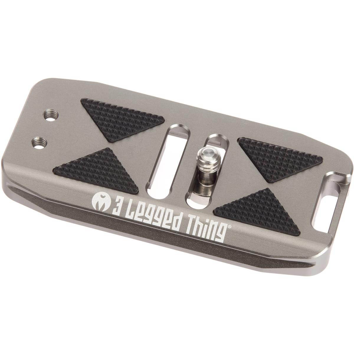 3 Legged Thing Base85 Arca Swiss for 85mm Wide QR Plate, Metallic Slate, Gray