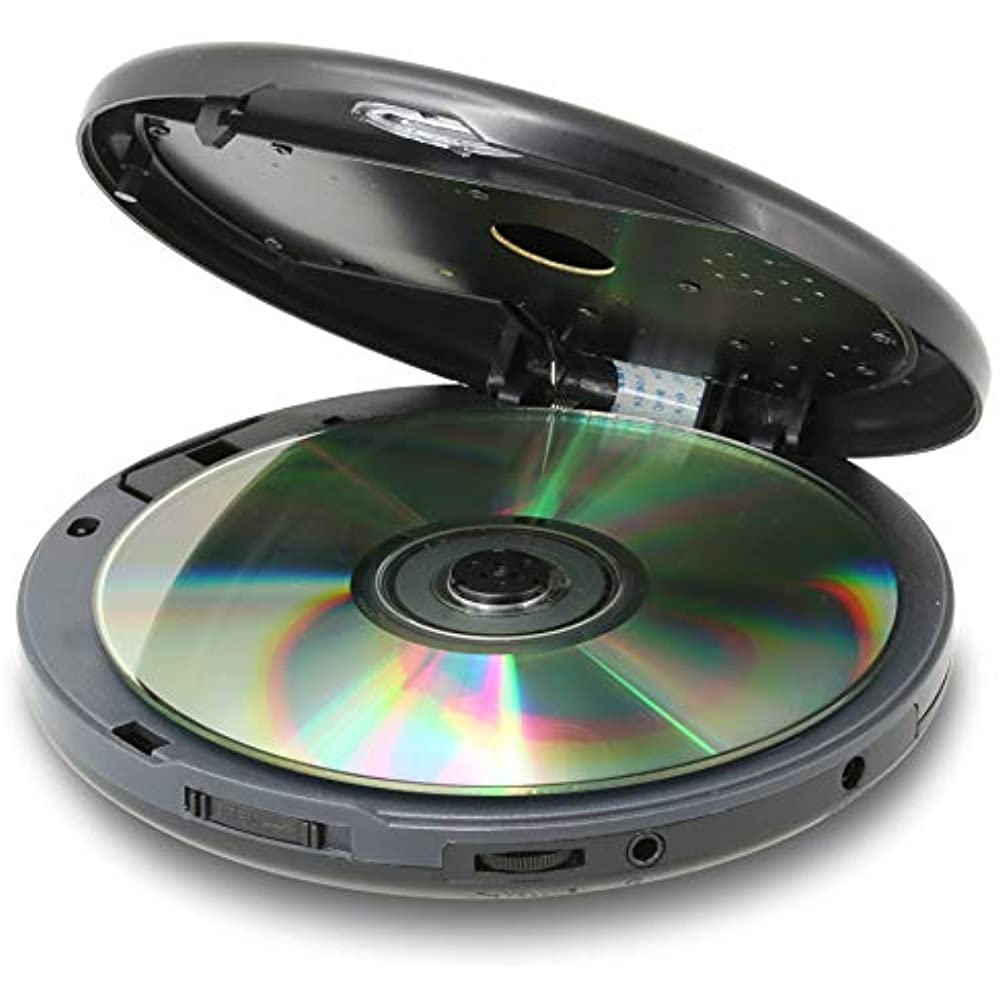 GPX PC301B Portable CD Player with Stereo Earbuds and Anti-Skip Protection