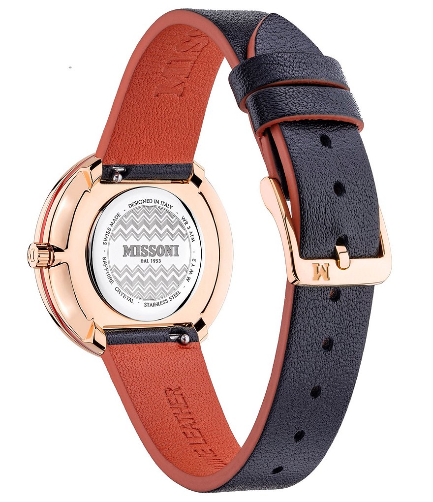 Missoni M1 Joyful Black Leather Watch