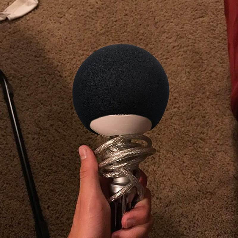 Blue Snowball Pop Filter Customizing Microphone Windscreen Foam Cover for Improve Blue Snowball iCE Mic Audio Quality Black