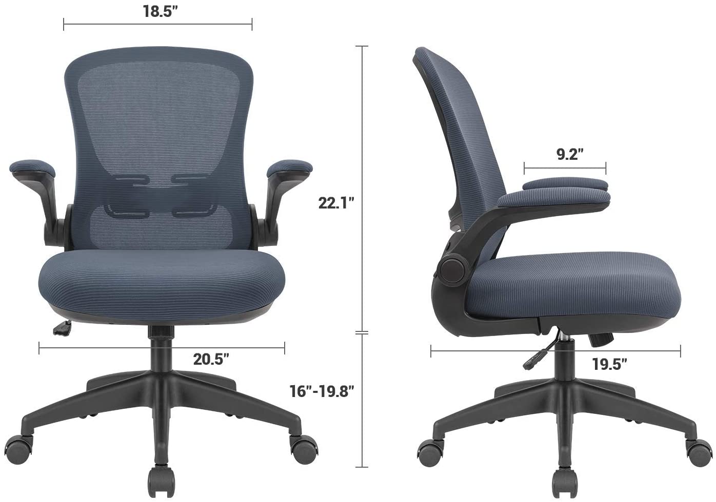Global Leather Task Chair, Black (8993BK450/550) 