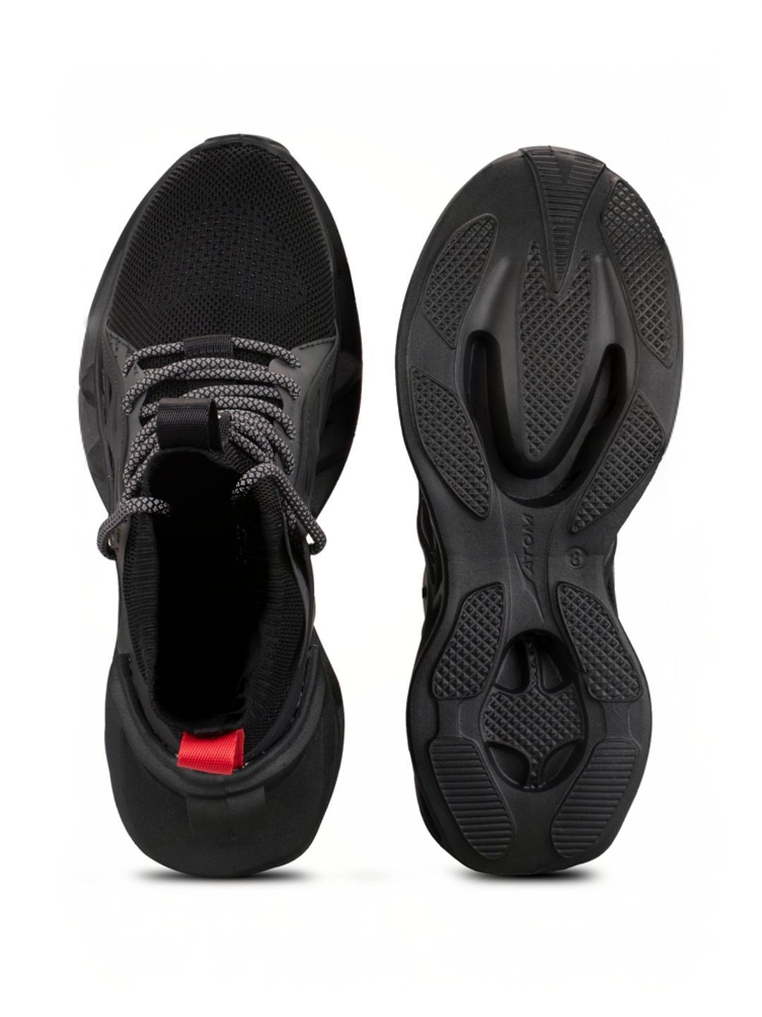 Atom Men's Alpha SoftBounce Black Running Shoes