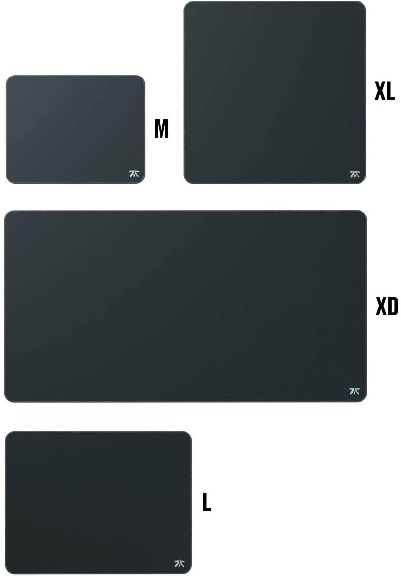 Fnatic Dash M Pro Gaming Mouse Mat for Esports with Stitched Edges and Anti-Slip Rubber Base, Fast Surface (Size M, Black, Hybrid Fabric) - 14.17"x11"x0.12"