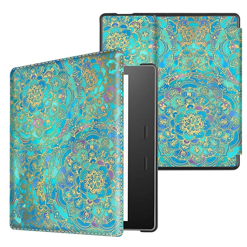 Leather Case for Kindle Oasis (10th and 9th Gen, 2019 and 2017 Release) - Slim Fit Protective Cover, Black