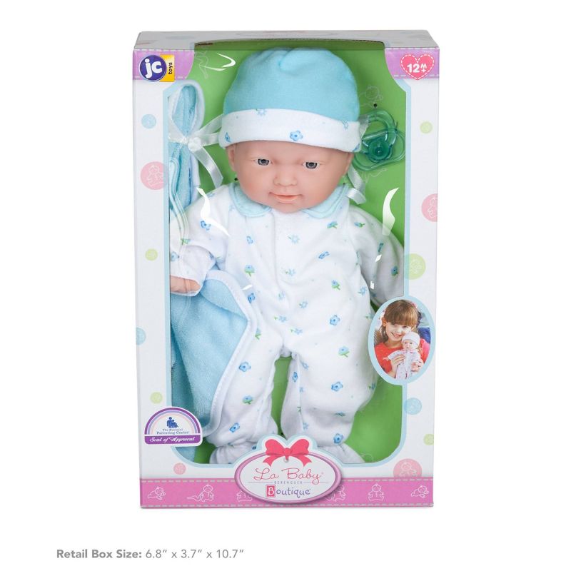 JC Toys La Baby 11" Baby Doll - Blue Outfit