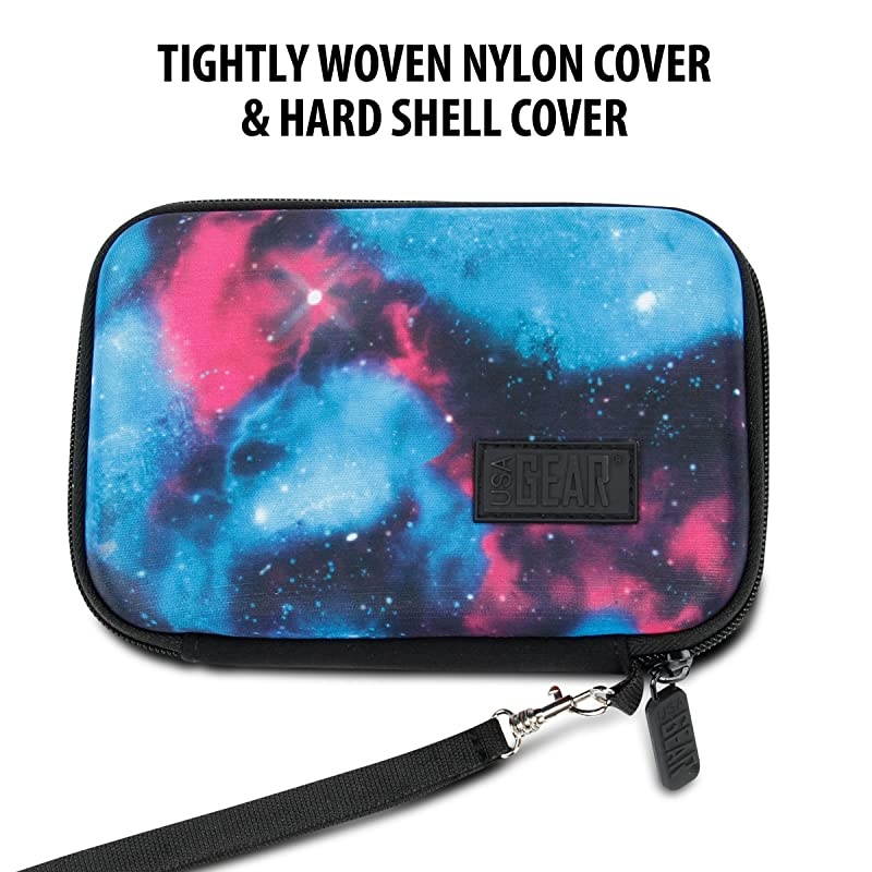 Protective Hard Shell Digital Voice Recorder Slim Case Audio Recorder Box for Lectures with Hard Shell Exterior Attachable Wrist Strap Interior Accessory Pocket Galaxy